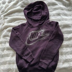 Nike Womens Small Funnel neck Hooded 2 pocket sweatshirt